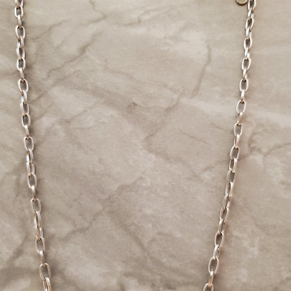 ✨ J.Crew Silver Rhinestones Crystals Pave Antiqued Mini Statement Necklace ✨ - Picture 3 of 13